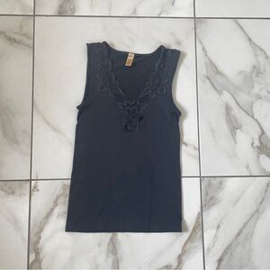 Banana Republic black lace tank top